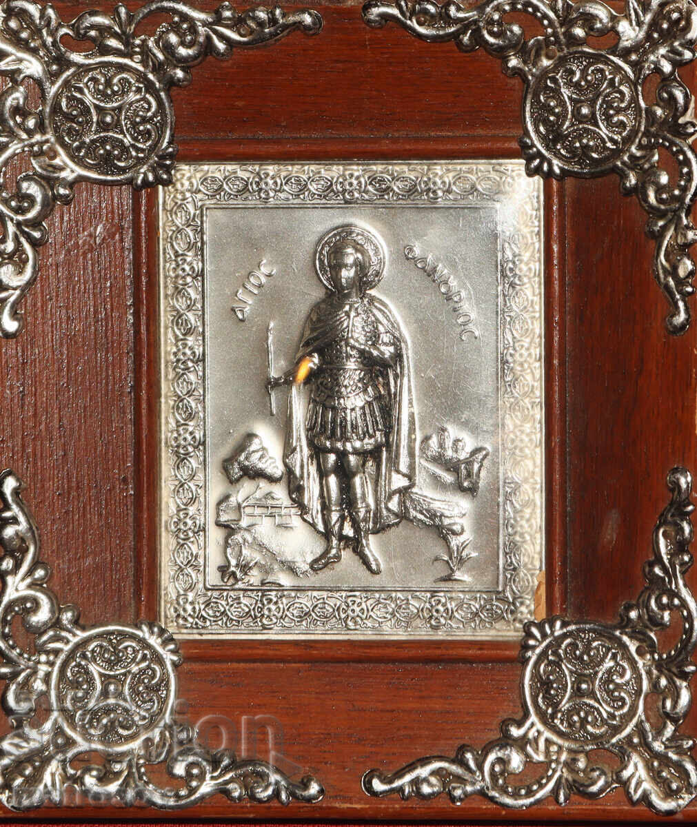 Аукцион Гръцка метална икона Св. Фанурий Аукцион Гръцка метална икона Св. Фанурий