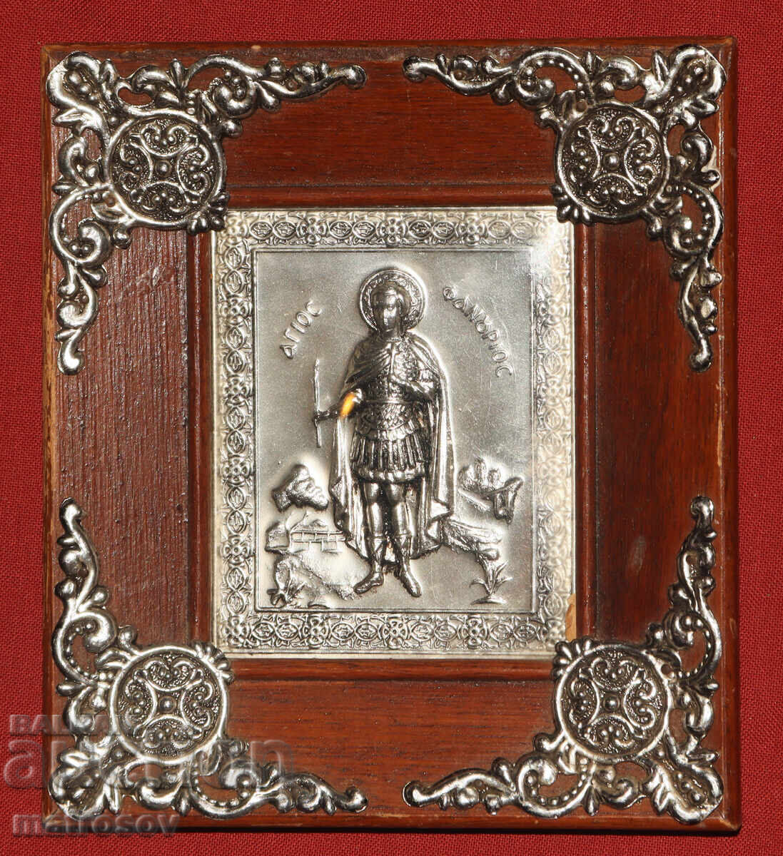 Гръцка метална икона Св. Фанурий Гръцка метална икона Св. Фанурий