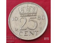 25 σεντς 1980 - Ολλανδία