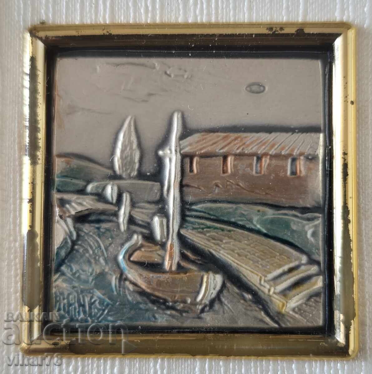 Παράδοση Μικρή εικόνα με ασημένια πλάκα