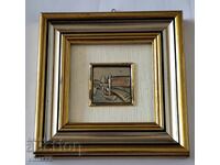 Mica pictură cu plăcuță de argint