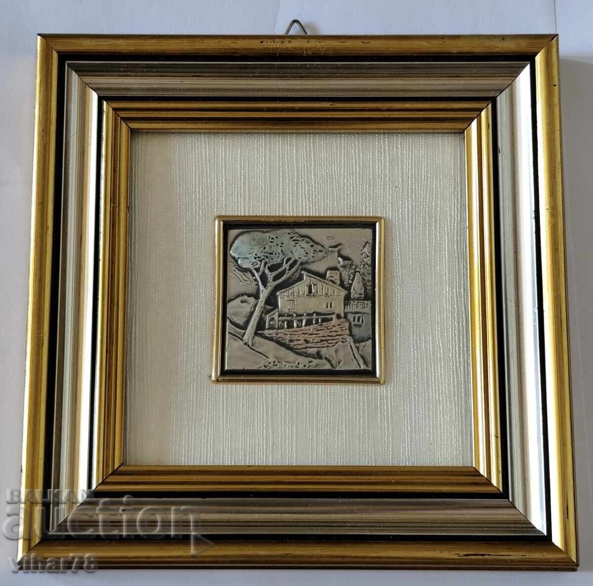 Small picture with a silver plaque