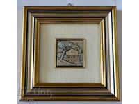 Mica pictură cu plăcuță de argint