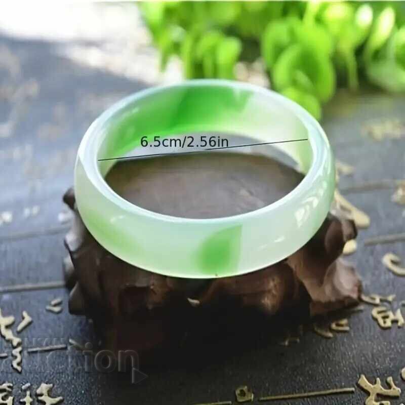 Δημοπρασία Γυναικείο βραχιόλι από φυσικό ανοιχτό πράσινο νεφρίτη