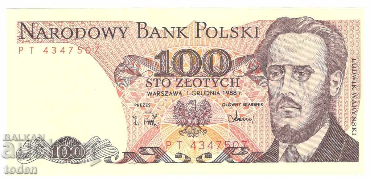 Poland - 100 Zlotys - 1988 - P# 143e.2 - Paper