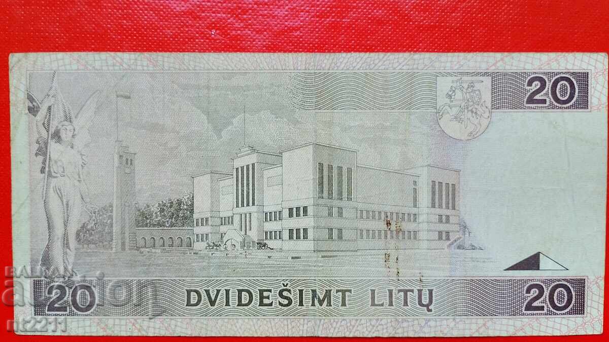 20 litas Lithuania 1993 with price 71.99 BGN | € 36.81