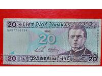 20 litas Lithuania 1993
