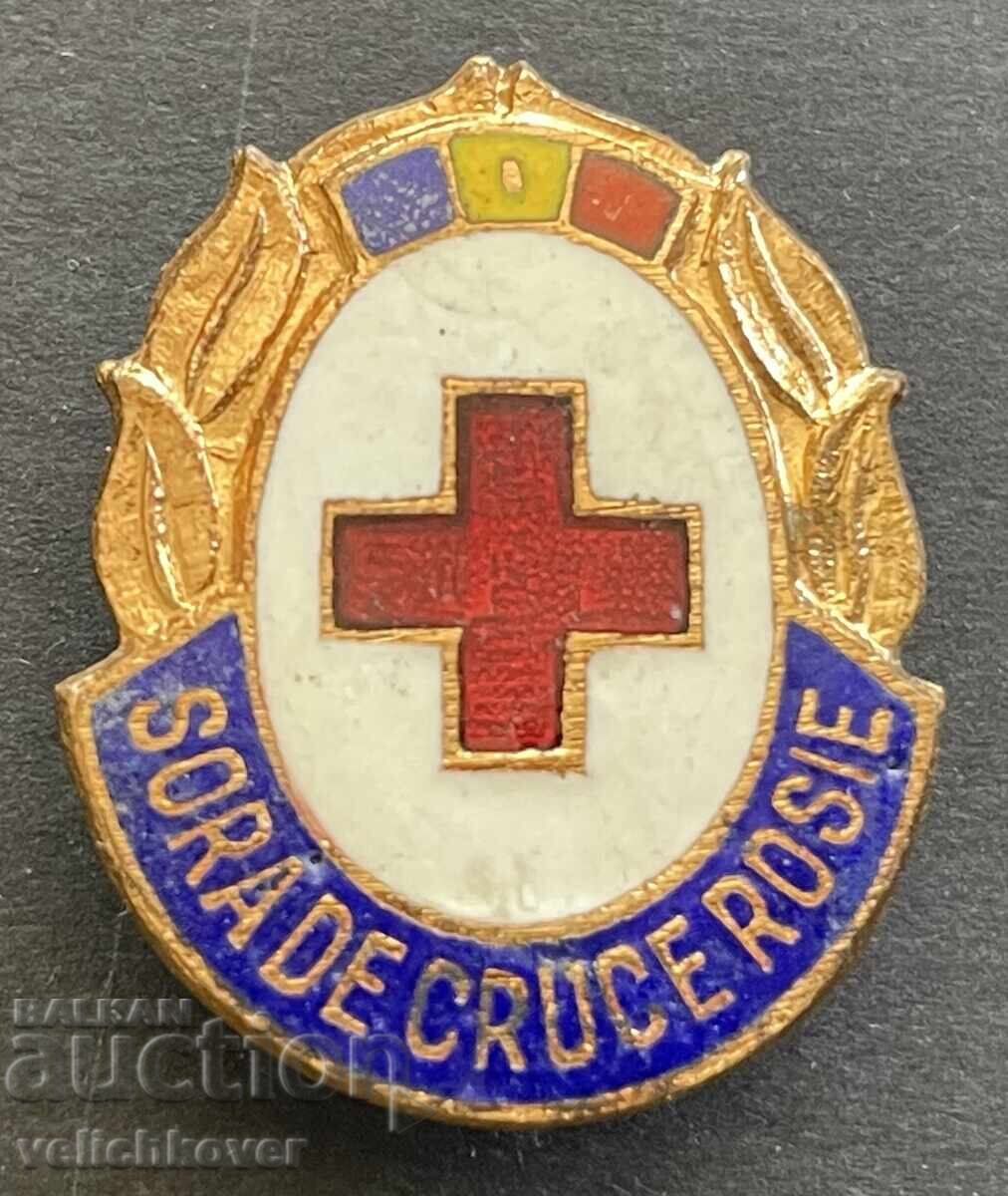 41656 Ρουμανία σήμα Ρουμανικός Ερυθρός Σταυρός σμάλτο 60's