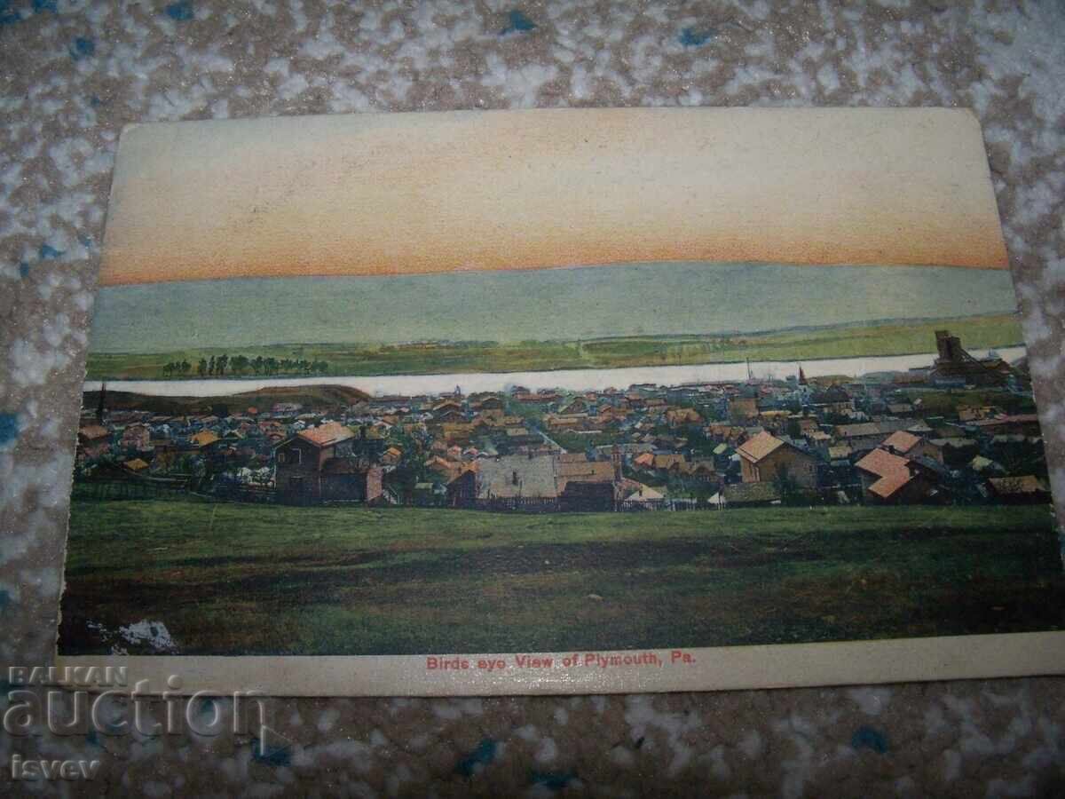 Old postcard view of Plymouth, Pennsylvania USA