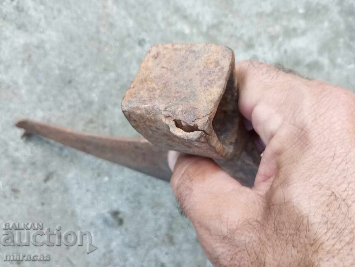 Old metal axe with price 20.00 BGN | € 10.23 Old metal axe with price 20.00 BGN | € 10.23