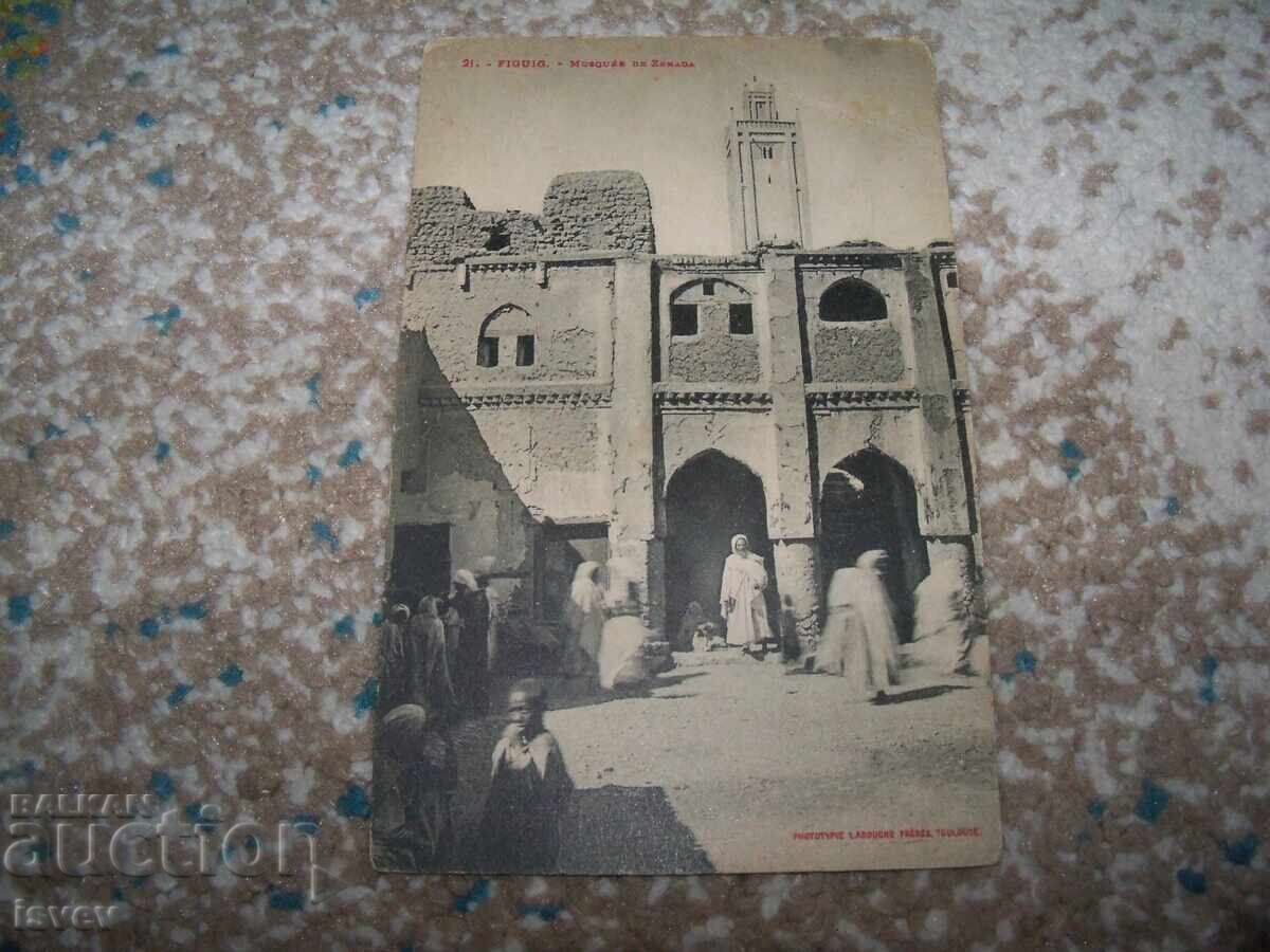 Аукцион Стара картичка от Мароко, Джамия в Зенага, провинция Фигуиг Аукцион Стара картичка от Мароко, Джамия в Зенага, провинция Фигуиг