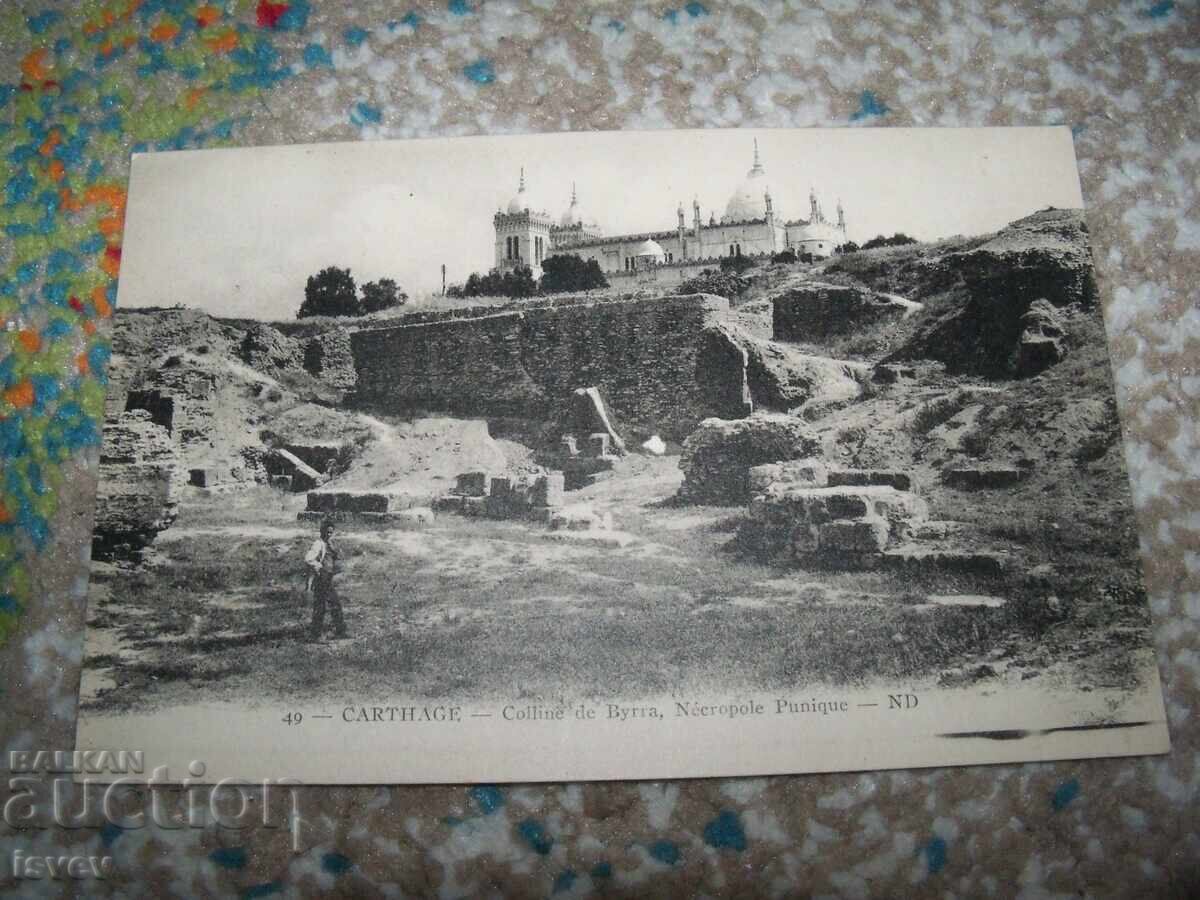 Аукцион Стара картичка от Тунис, Картаген - пунически некропол 1930г