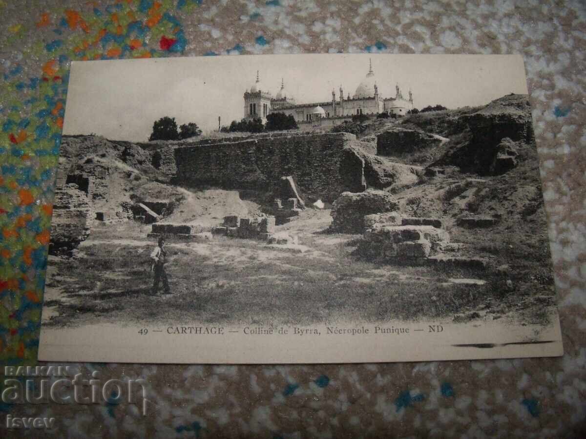 Стара картичка от Тунис, Картаген - пунически некропол 1930г