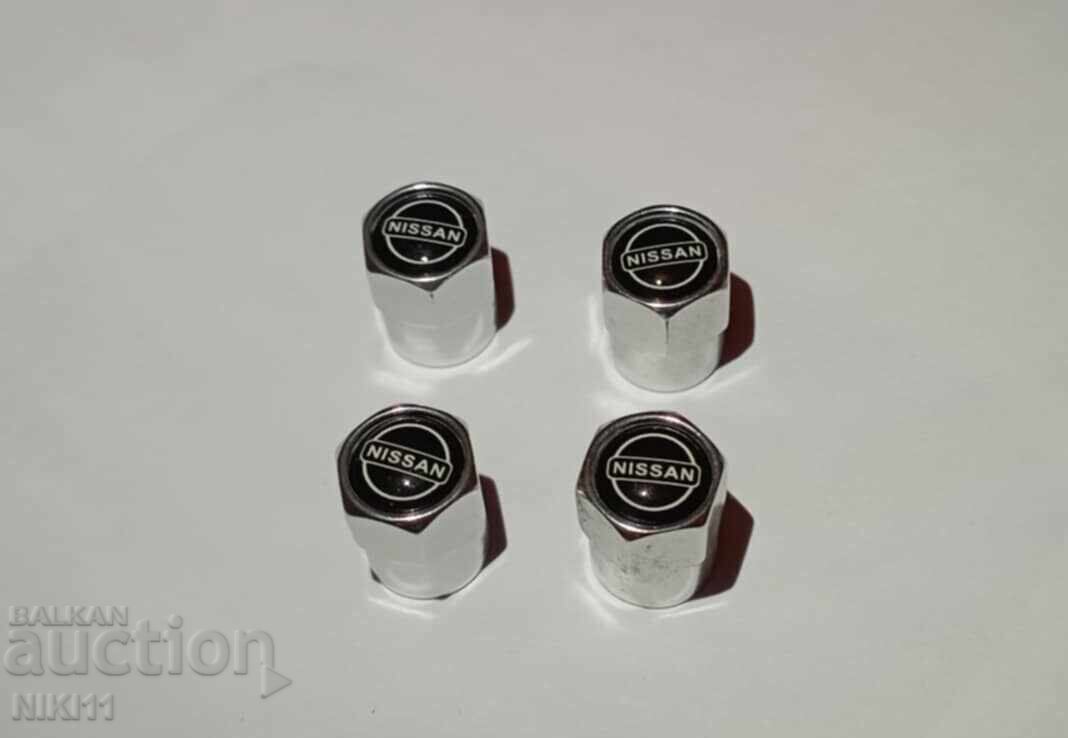 4 pcs. Valve caps Nissan, Nissan valve caps