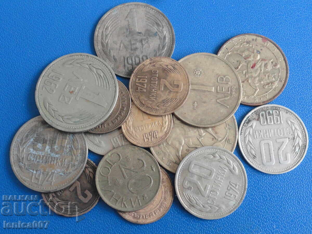 Auction Bulgaria - Lot of socialist coins (15 pieces) Auction Bulgaria - Lot of socialist coins (15 pieces)