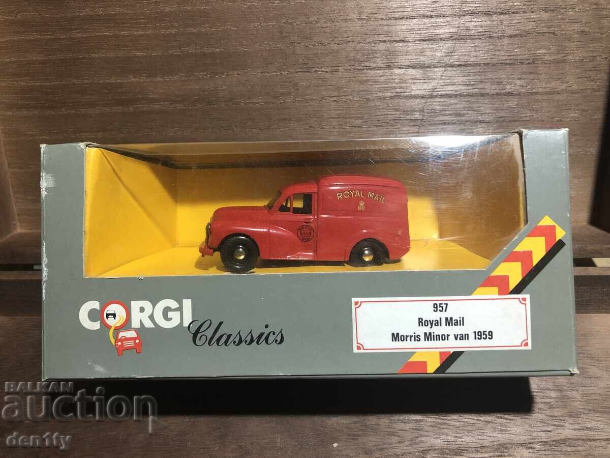 Метален модел корги пощальон ван morris minor