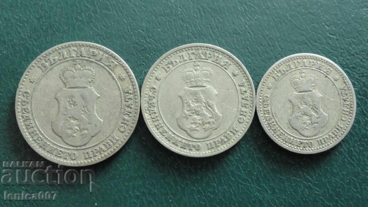 Bulgaria 1906 - Lot complet de monede de argint - 6 Bulgaria 1906 - Lot complet de monede de argint - 6