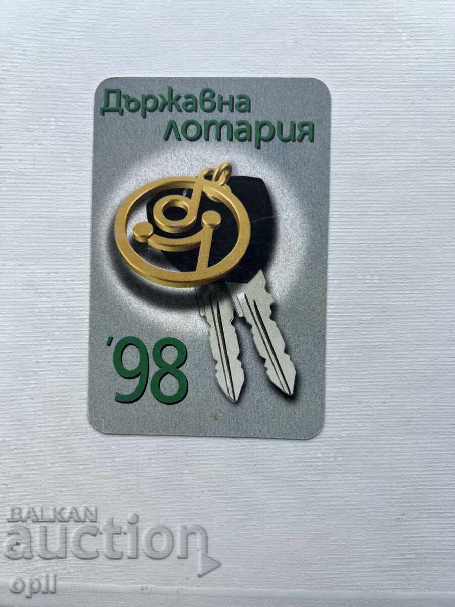 1998 State Lottery Calendar