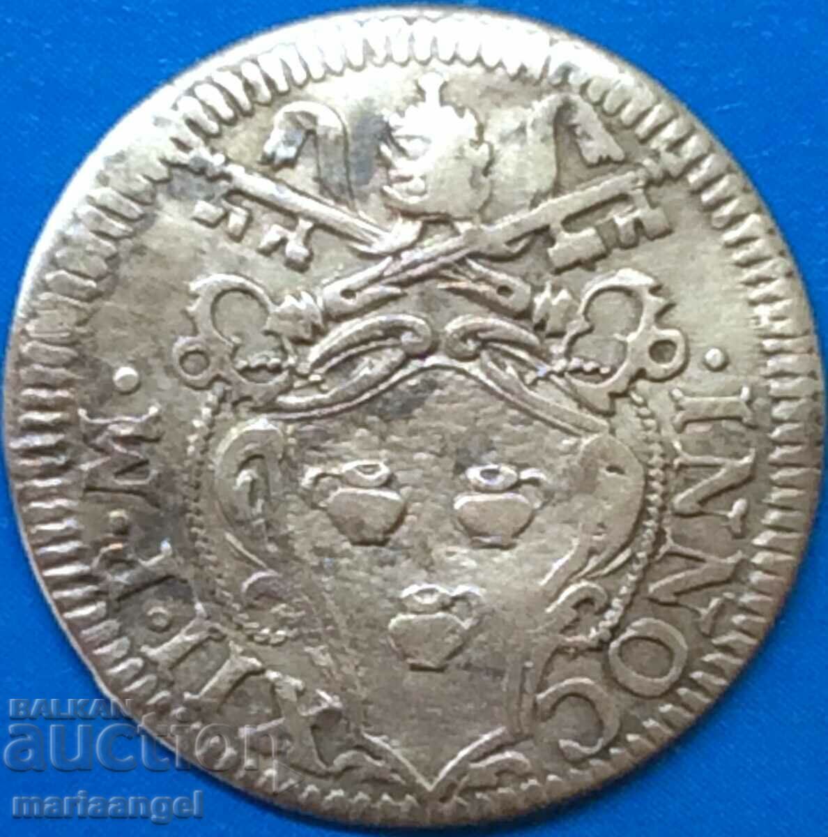 Innocent XII Grosso 1700 Vatican silver - rare - 7