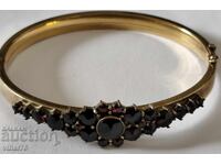 Brățară placată cu aur cu granate boeme
