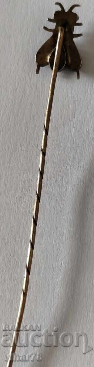 Old collectible pin with garnets - 5