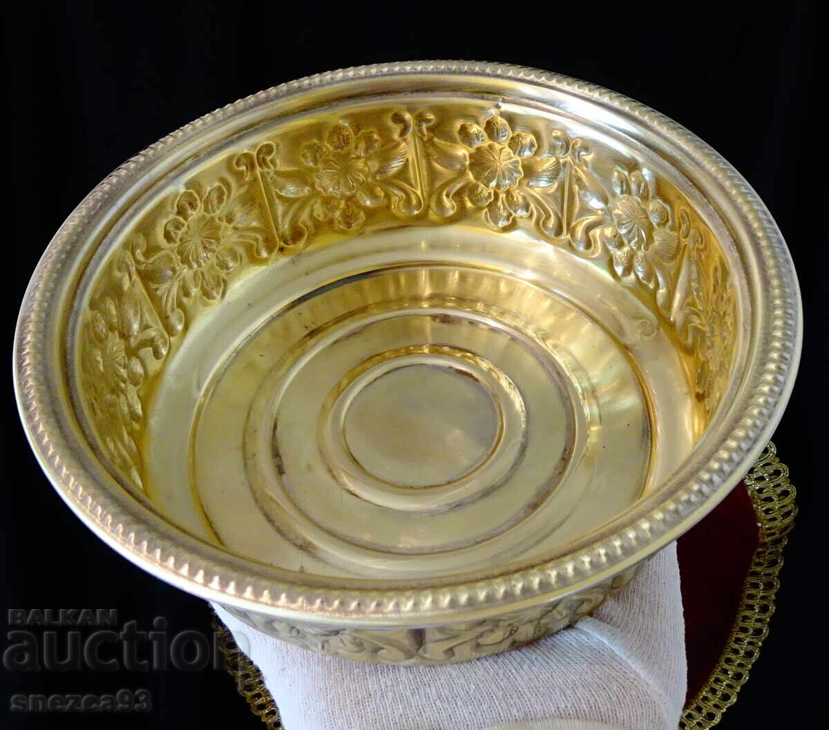 Δημοπρασία Μαροκινό μπρούτζινο σκεύος με καπάκι για σερβίρισμα γλυκών, καραμελών