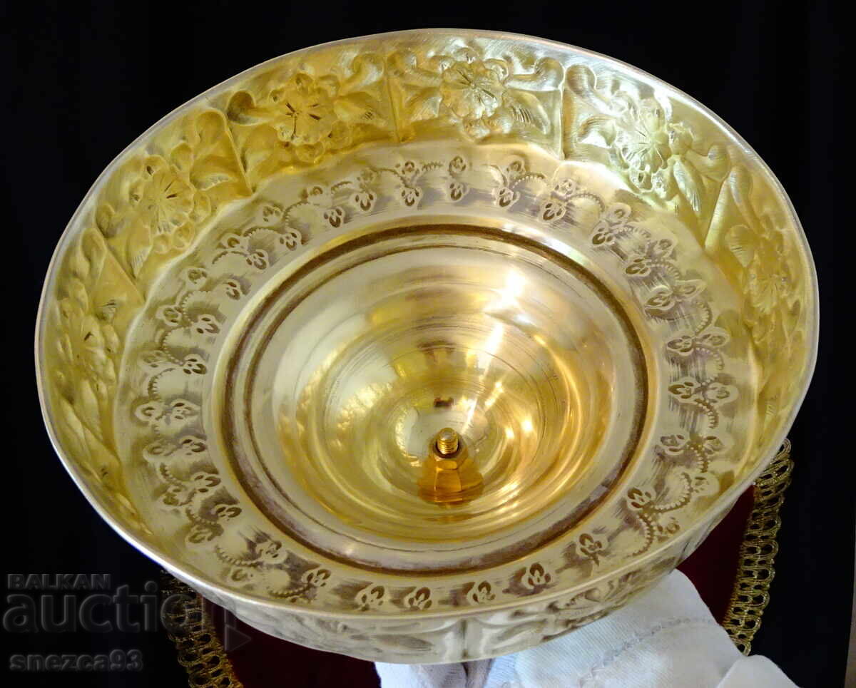 Μαροκινό μπρούτζινο σκεύος με καπάκι για σερβίρισμα γλυκών, καραμελών - 5