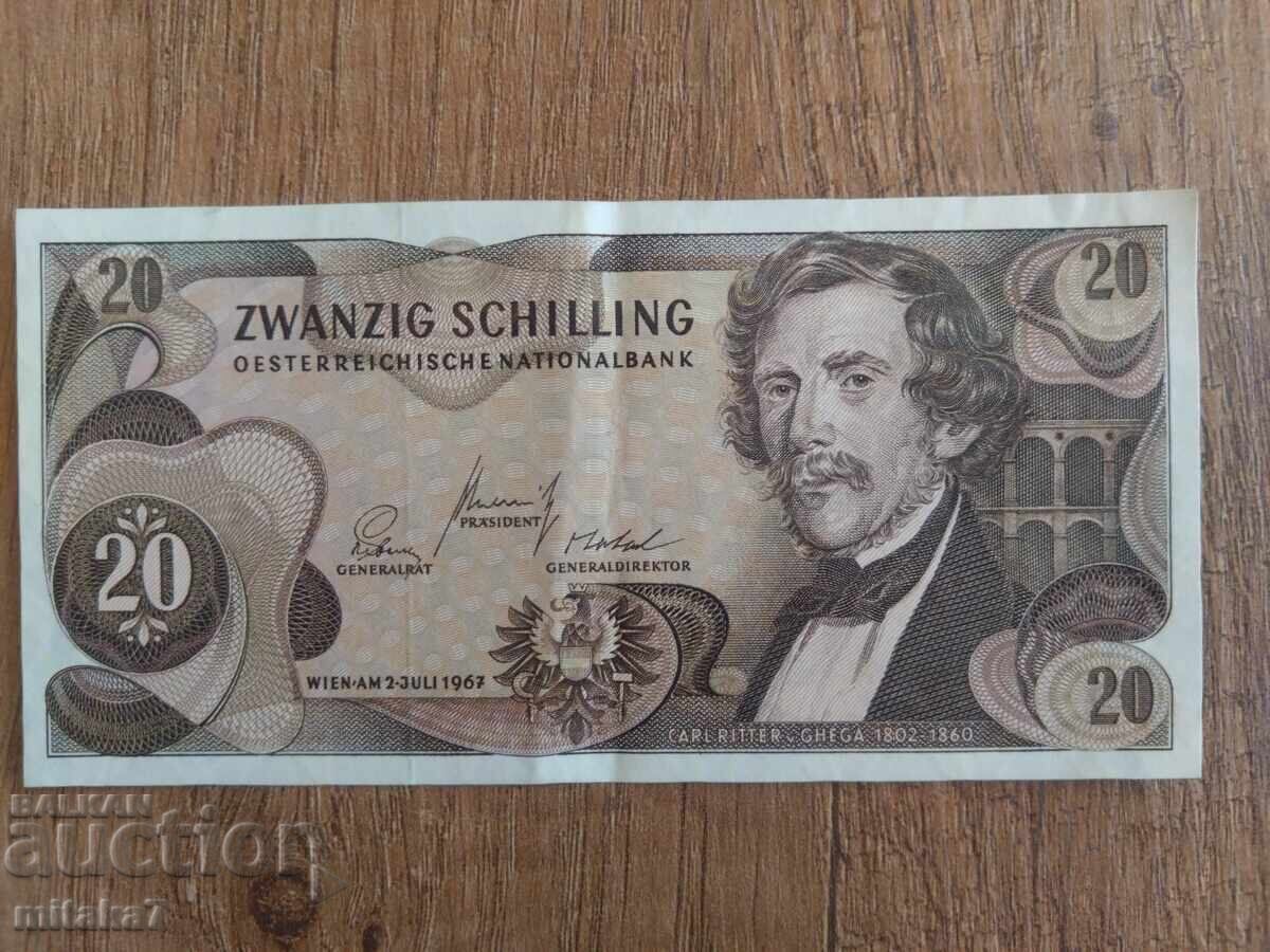 20 schillings 1967, Austria