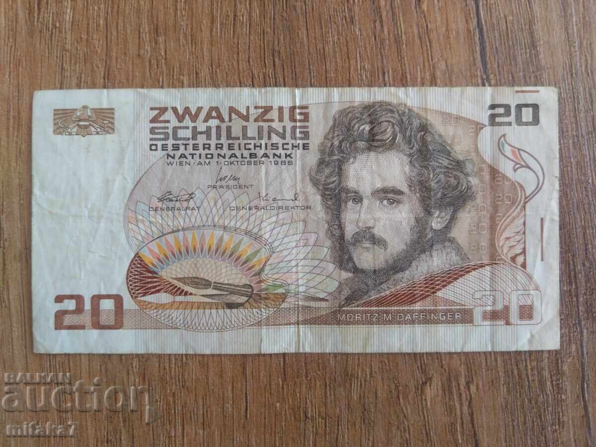 20 σελίνια 1986, Αυστρία 20 σελίνια 1986, Αυστρία