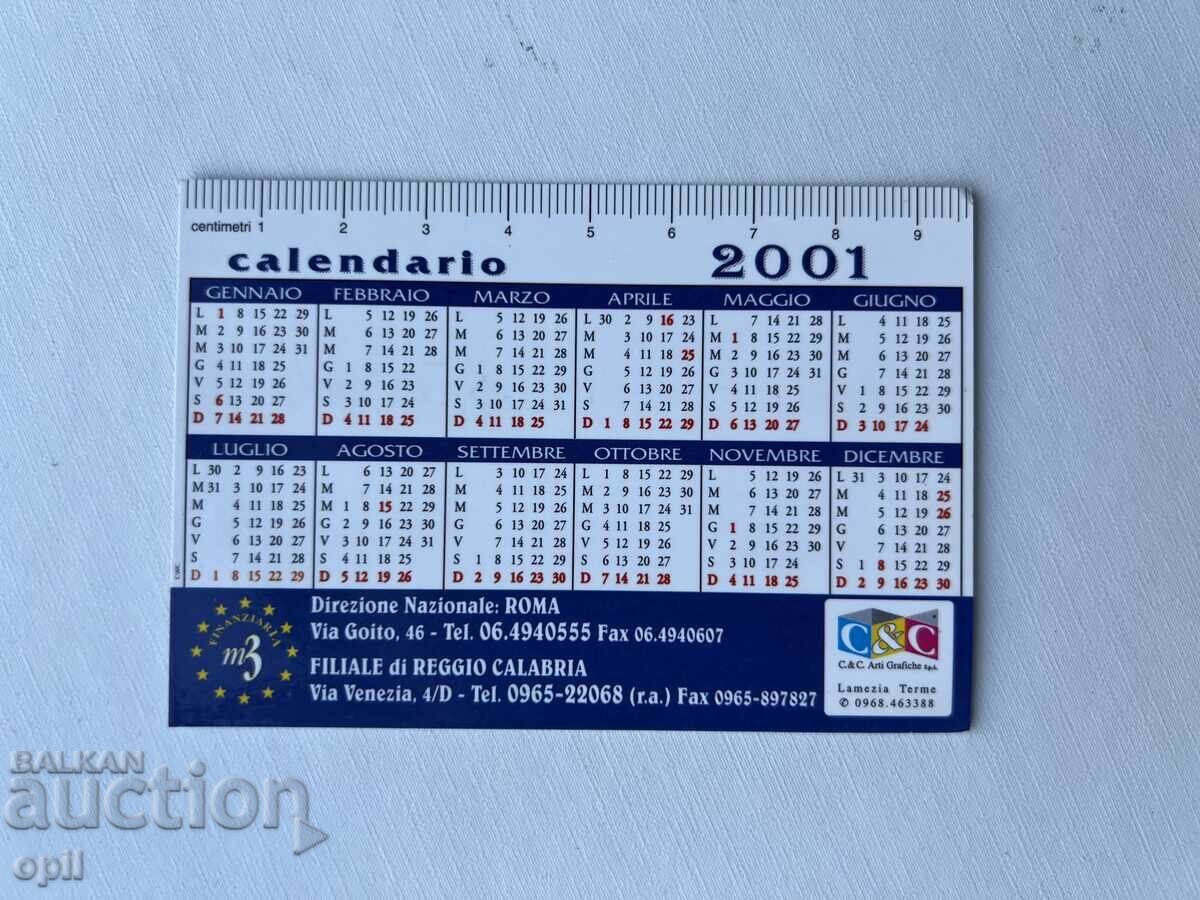 Ημερολόγιο Ιταλίας 2001 με τιμή 1.00 BGN | € 0.51