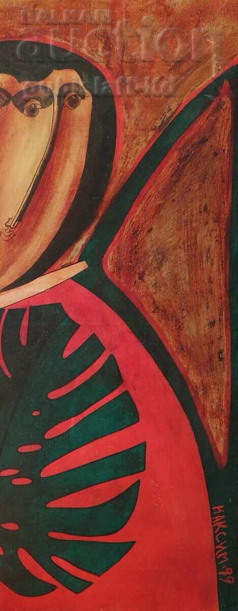 Πίνακας ζωγραφικής, χωρίς όνομα, 1999, ζωγρ. Μαξίμ Μπογιατζίεφ (1954-2012) με τιμή 2900.00 BGN | € 1482.75