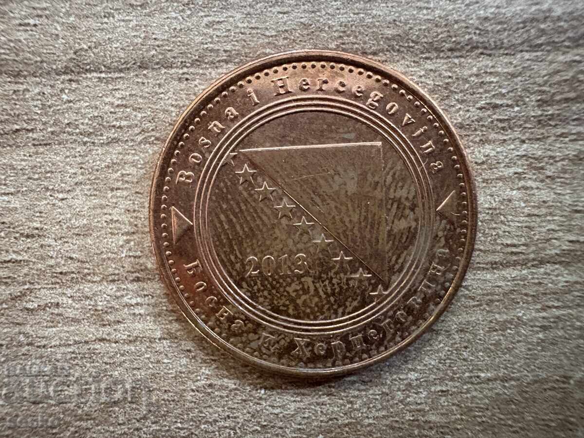 Bosnia - 50 feningi (2013) cu preț 1.75 BGN | € 0.89