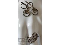 Cercei și inel argint