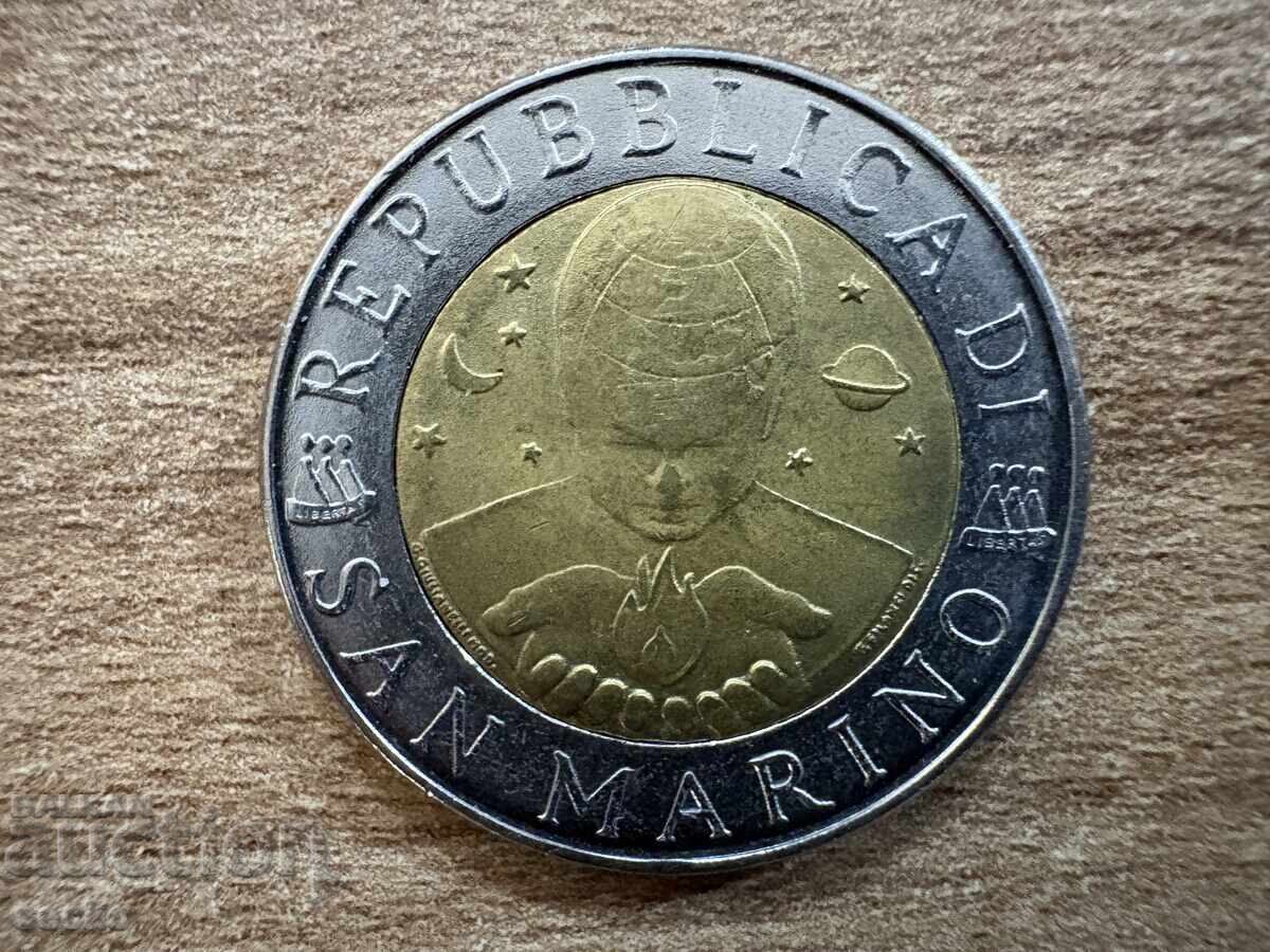 Σαν Μαρίνο - 500 λίρες (1996) με τιμή 3.20 BGN | € 1.64 Σαν Μαρίνο - 500 λίρες (1996) με τιμή 3.20 BGN | € 1.64