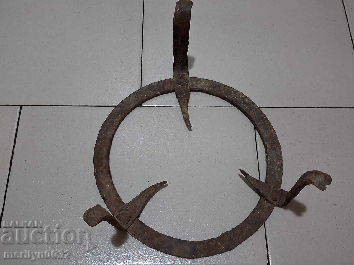 Auction  Antique wrought iron fire pit stand