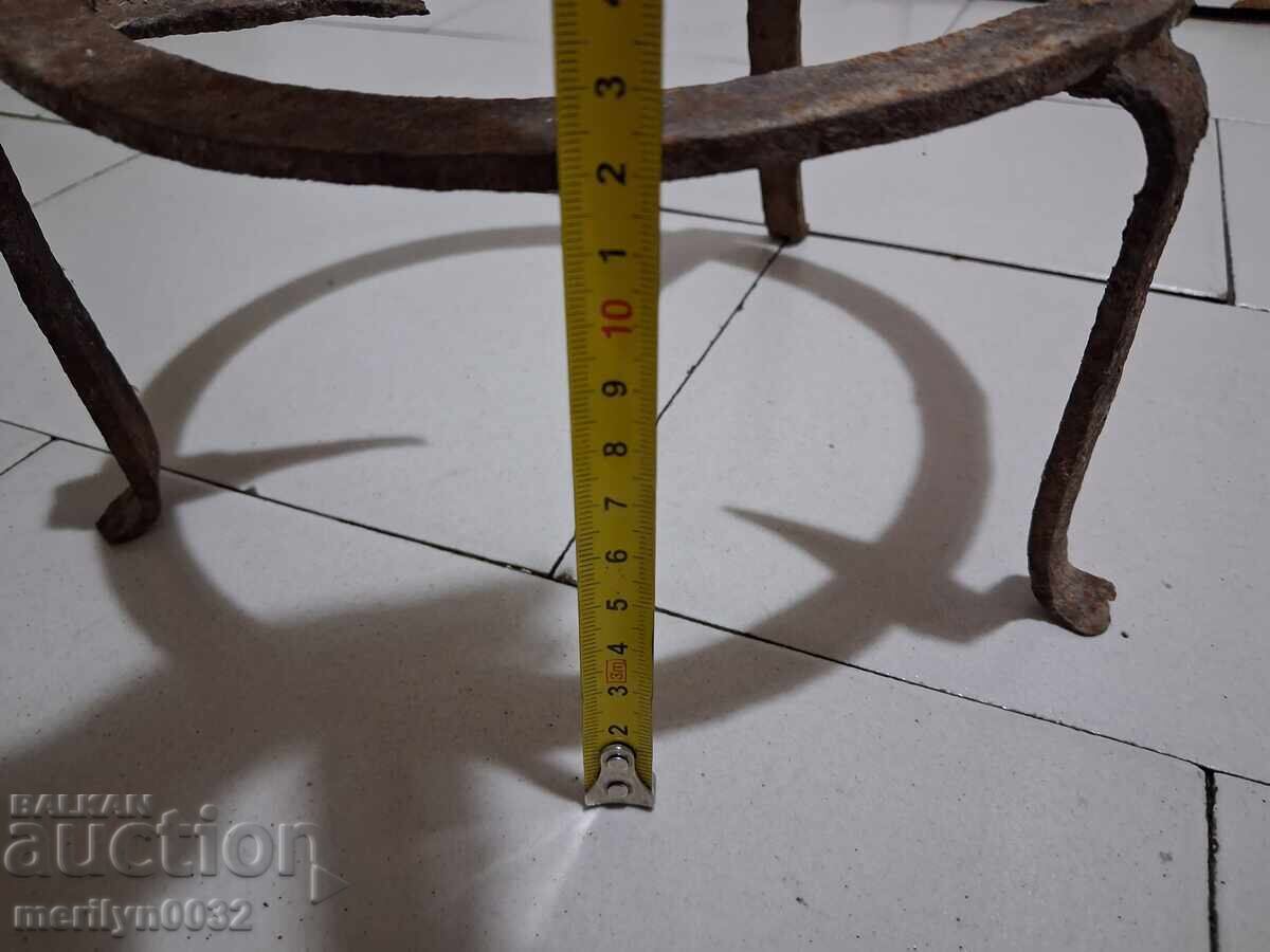 Antique wrought iron fire pit stand - 7