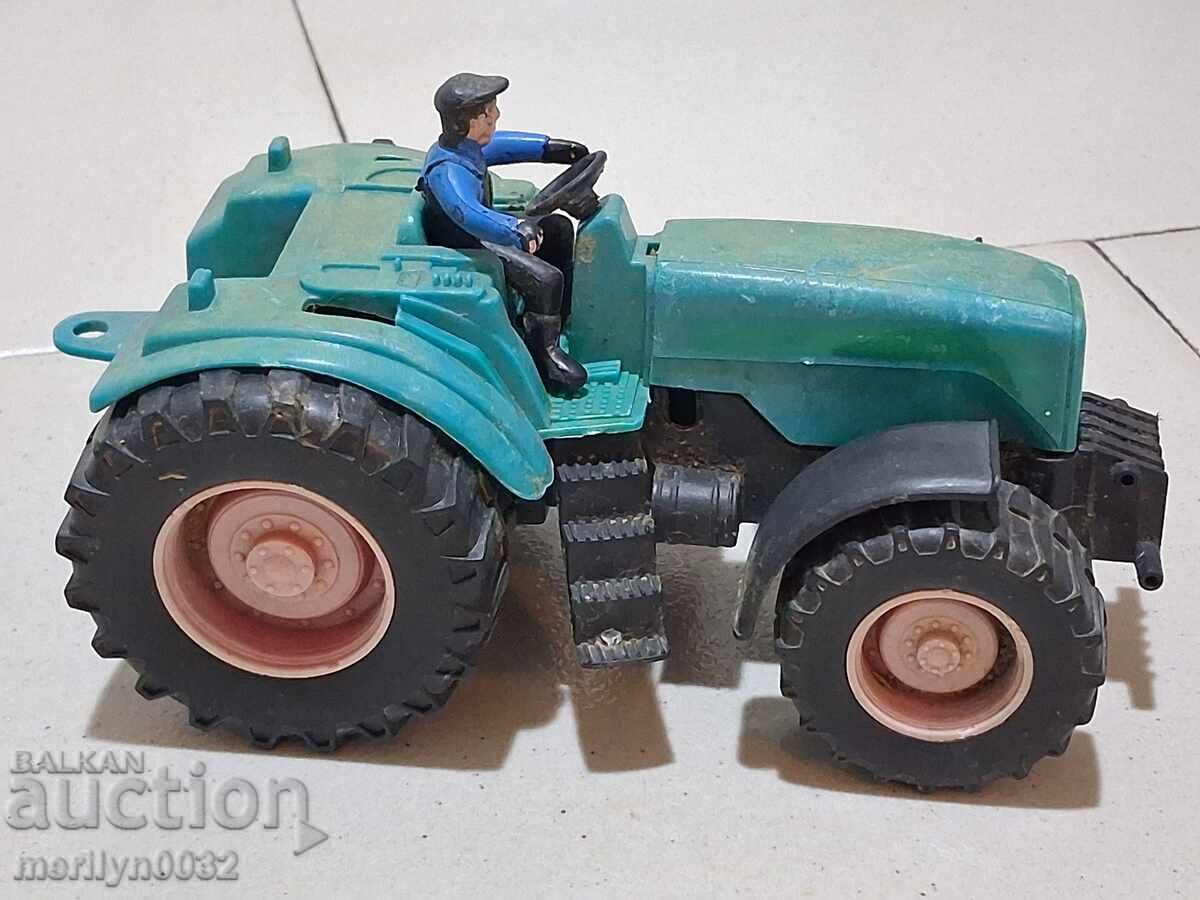 Children's tin toy tractor with trailer 70s NRB with price 37.00 BGN | € 18.92