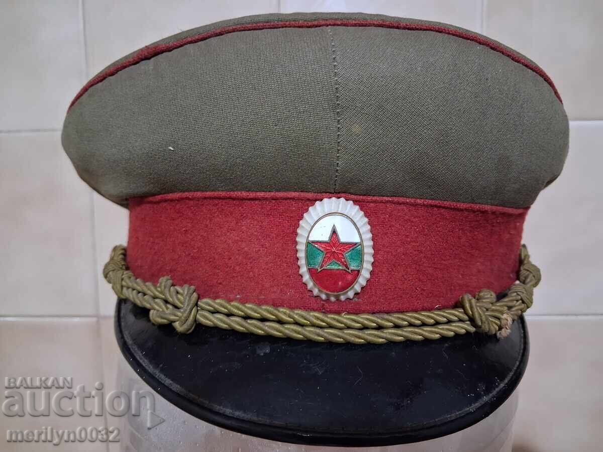 Officer's cap 40-50s NRB (People's Republic of Bulgaria) enamel cockade