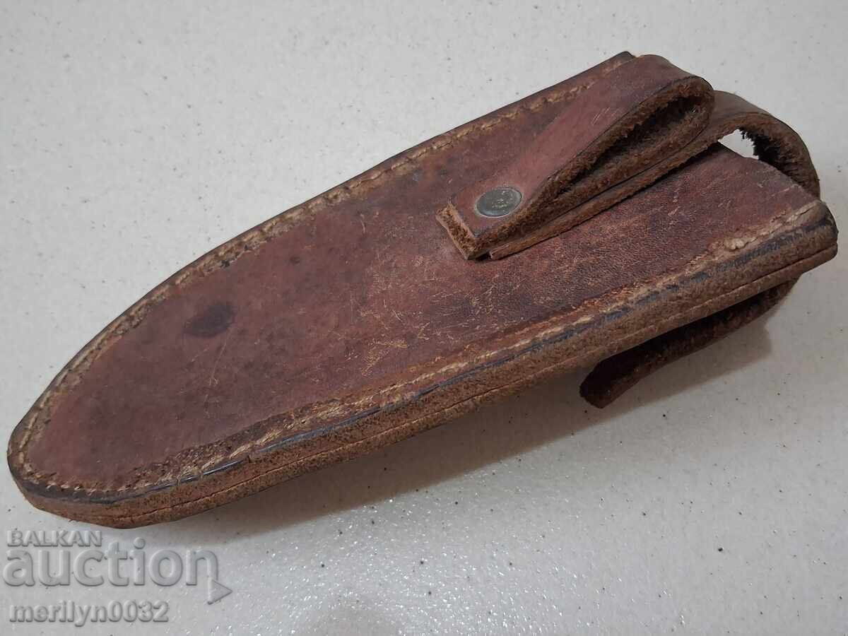 Army leather sheath, thick leather, massive blade - 6