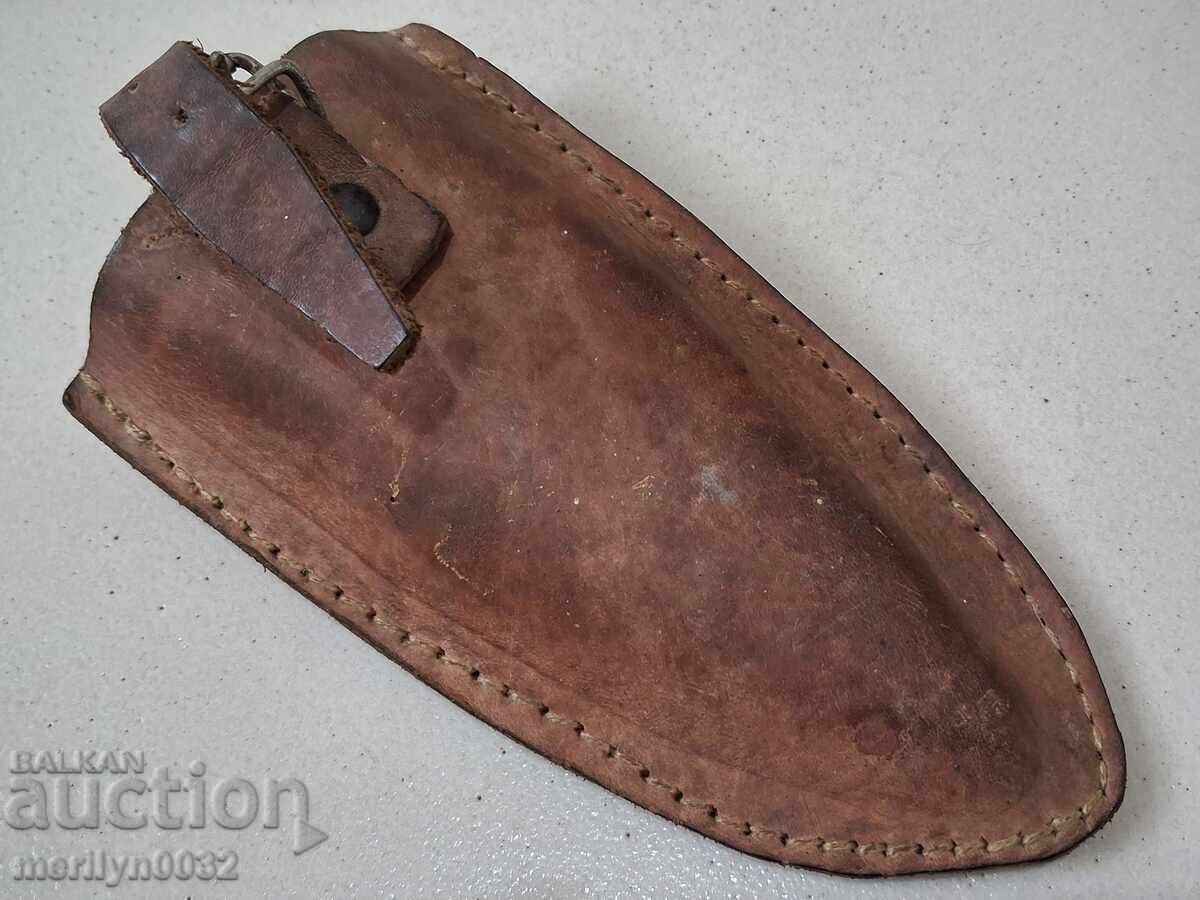 Army leather sheath, thick leather, massive blade - 7