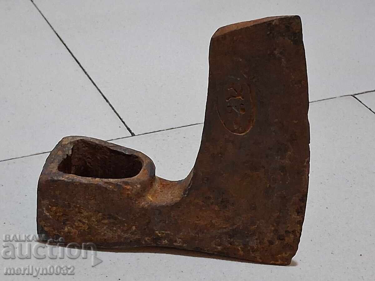 Παράδοση Παλιό τσεκούρι "Σφυρί και δρεπάνι" ΛΔΒ εργαλείο σφυρήλατο σίδερο