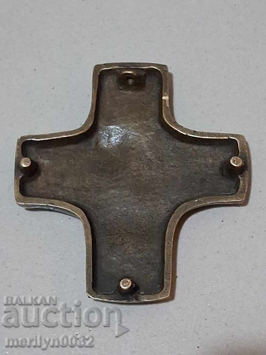 Παράδοση Χάλκινος σταυρός μενταγιόν Ιησούς Χριστός