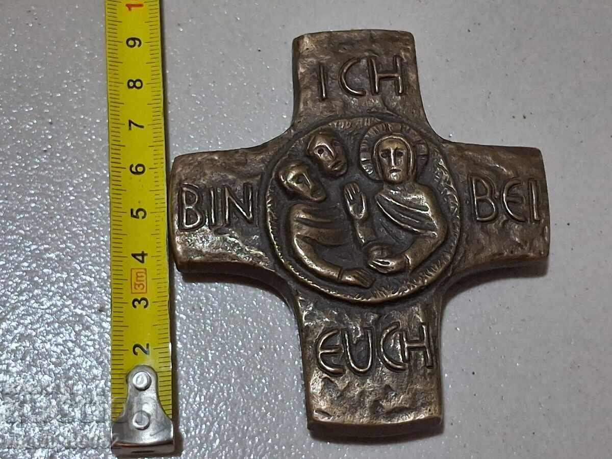 Χάλκινος σταυρός μενταγιόν Ιησούς Χριστός - 5