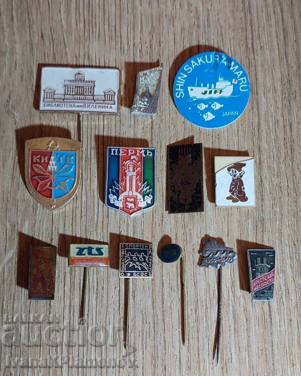 Insigne pentru colecționari, 12 bucăți