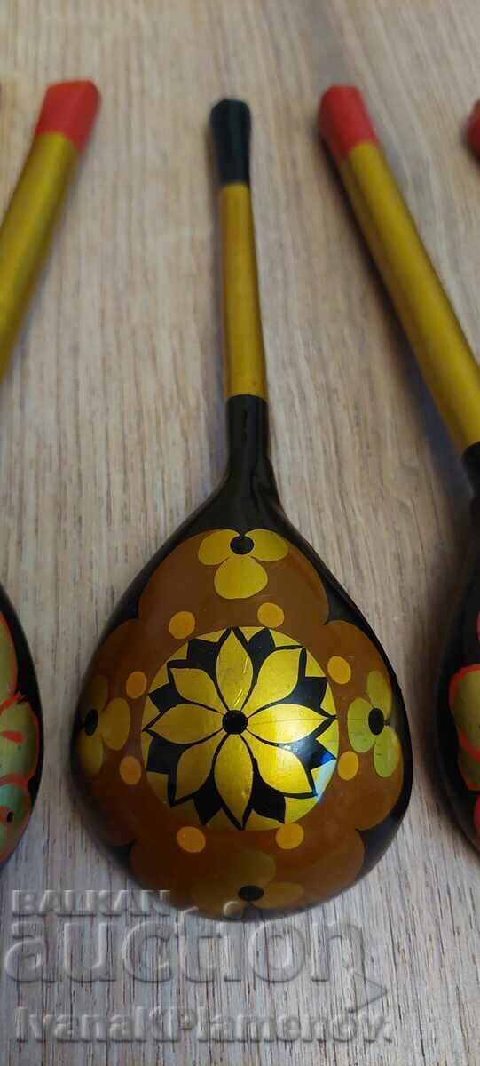 Souvenirs Wooden Khokhloma Russia for Connoisseurs 5 pieces - 5