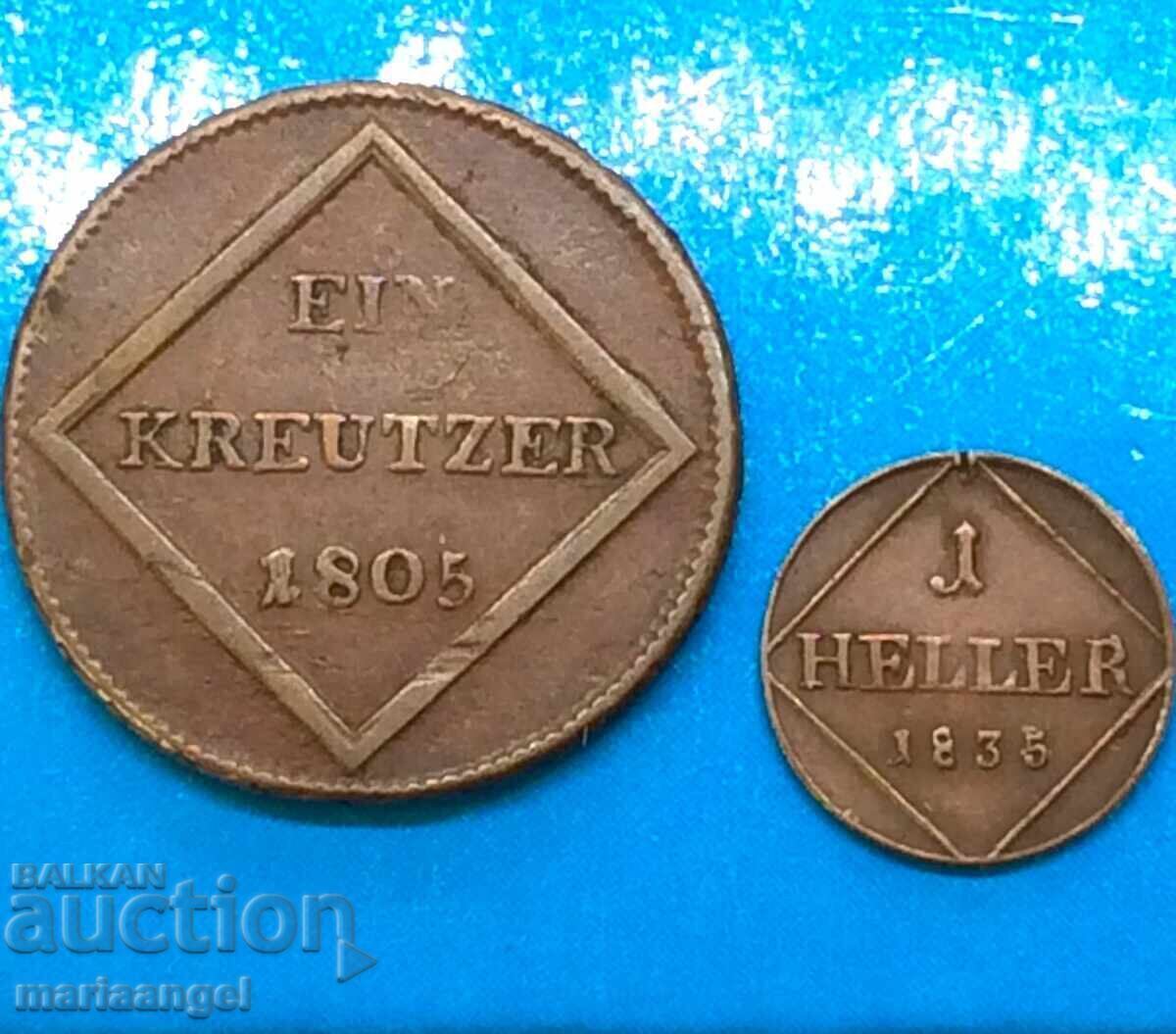 1 κρόιτσερ 1805 Αυστρία Σάλτσμπουργκ με τιμή 39.90 BGN | € 20.40