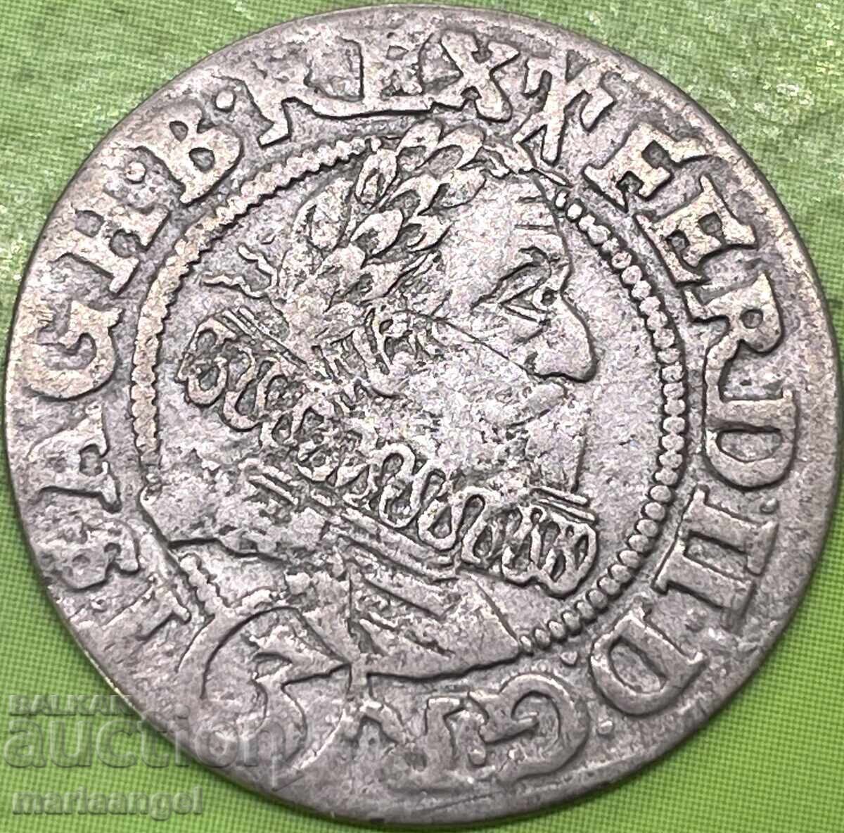 Austria 3 Kreuzer 1620 Ferdinand II Breslau 21mm Silver - 7