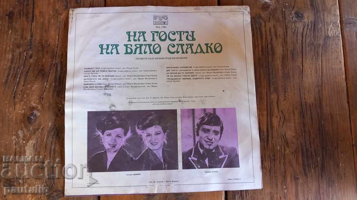 MARE PLACĂ DE OASPEȚI LA ALB DULCE cu preț 2.00 BGN | € 1.02