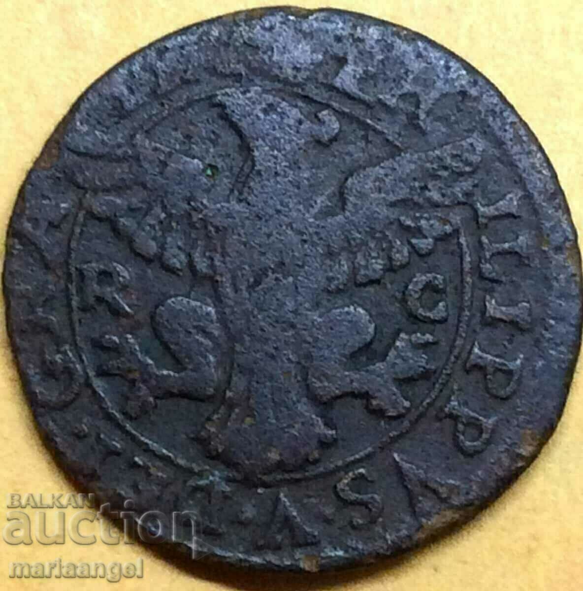 Palermo 3 piccolos 1701 Italy Philip V (1701-1713) 2.42g RARE with price 69.00 BGN | € 35.28 Palermo 3 piccolos 1701 Italy Philip V (1701-1713) 2.42g RARE with price 69.00 BGN | € 35.28
