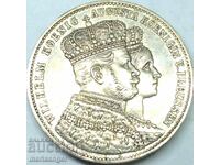 Prusia 1 Thaler 1861 Încoronarea lui Wilhelm și Augusta UNC Ag